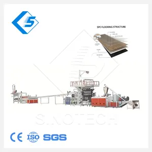 耐磨塑料点击Spc材料层压乙烯基地板制造机