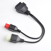 Cable de Extensión OBDII de 16 Pines para Motocicleta, de Uno a Dos Conectores, a Conector de Diagnóstico de 4 Pines + 6 Pines