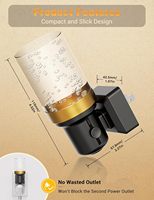 ZHILAI Mini Lampe LED Nocturne à Capteur de Lumière Ambre, Luminosité Réglable, Intensité Variable, à Brancher, en Acrylique, Aide au Sommeil pour Chambre et Salle de Bain