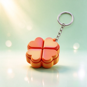 Wholesale Creative 3D Printed Four-Leaf Toy Click Stress Relief Keychain Mini Lucky Desktop Decor <b>Ornament</b> for <b>Family</b> Children - Product Image 5