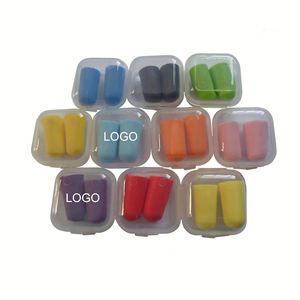 Tapones para los Oídos de PU con Logotipo Personalizado, Tapones para los Oídos con Estuche para Dormir, Trabajar, Viajar, Bloqueo de Sonido - Product Image 1