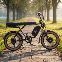 Vélo électrique à double moteur 1500W, pneus larges de 20 pouces, 48V 25Ah, vélo électrique pour adultes