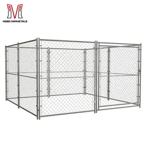 Galvanizado Barato 10x10x6 Heavy Duty Outdoor Chain Link Perro grande Run Kennel Panel House Enclosure Metal Cage