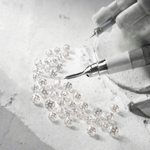 Diamant rond naturel taille brillant, VS1 VS2, diamant blanc, pierre unique pour la fabrication de bijoux - Product Image 3