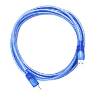 Haute Vitesse 1.5M 3M Transparent Bleu AM/BM USB2.0 Imprimante Câble De Données Avec Noyau De Cuivre Pur Fil Tressé USB2.0 Câble D'imprimante