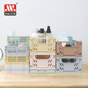 Складные пластиковые мини-корзины для организации и хранения, складной ящик для хранения для домашней кухни, спальни, ванной комнаты, офиса - Product Image 1