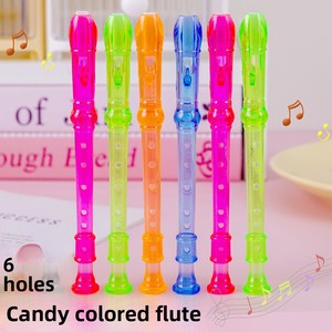 Flauta Vertical Mini de Plástico Transparente de 6 Orificios, Instrumento Musical Creativo para la Educación Temprana de Niños, Juguete de Soplo para Bebés, Regalo - Product Image 1