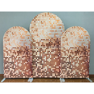 <span class=keywords><strong>Mur</strong></span> de paillettes effet miroir brillant pour décoration de mariage - Product Image 1