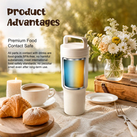 Portavasos para Auto Everich, Compatible con Vasos Térmicos de Acero Inoxidable de 20 oz, con Tapa con Infusor de Hielo para Bebidas Calientes en el Auto