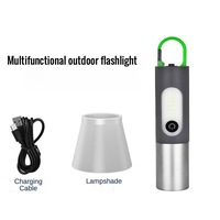Lampe de poche LED zoom rechargeable USB-C avec lumens élevés 4 modes lanterne portable torche pince latérale pour camping et urgence