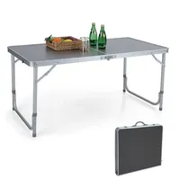 Table pliante d'extérieur Table de pique-nique en alliage d'aluminium pour le camping Table pliante imperméable ultra-légère et durable