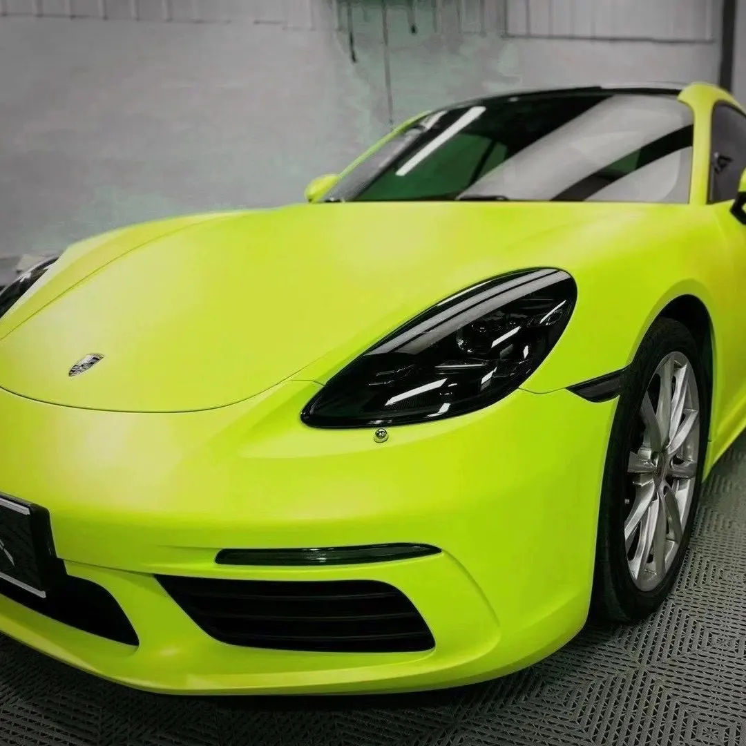 Автомобильная матовая флуоресцентная желтая пленка для изменения цвета кузова