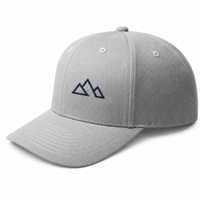 Casquette de baseball vintage personnalisée, gris clair, en sergé de coton structuré, 6 panneaux, visière incurvée, réglable, unisexe, pour toutes les saisons, usage quotidien
