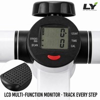 Mini Stepper con Bandas de Resistencia, Stepper Hidráulico con Monitor LED, 135 kg, Equipo de Fitness para Gimnasio en Casa