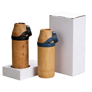 Bamboo Water Cup Food Grade Silicone Seal Leak Proof Portable Eco Friendly Drinkware - Product Image 4