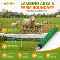 HPSFENCE ODM/OEM Filet de clôture électrique pour moutons, faible MOQ, prêt à expédier, filet vert pour bétail, pour enclos et pâturages temporaires