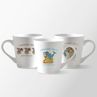 Mdernqiu vente en gros tasse à sublimation avec logo personnalisé de 220ml /7.5oz tasse à café thé en porcelaine avec poignée pour promotion de cadeaux