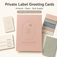 Cartes de vœux pliantes personnalisées avec cadre floral en relief, cartes avec texte et logo personnalisés pour cadeaux de mariage assortis
