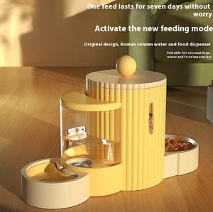 All-In-One Automatic Pet Feeder with Double <strong>Plastic</strong> <strong>Bowls</strong> for Cats/<strong>Dogs</strong> Includes Rice Water Drinking Features for Puppy Owners - Product Image 4