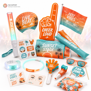 Kit Premium Personalizado de Artículos Promocionales para Fans con Varitas LED, Palos Inflables y Banderas de Espuma para Conciertos, Festivales y Eventos - Product Image 1