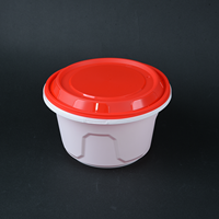 Boîte à bento LANKE de haute qualité, anti-fuite, en plastique recyclable, ronde, avec couvercle à fermeture pour la conservation de la fraîcheur