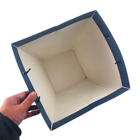 Sac en papier trapézoïdal de luxe avec estampage doré et couleur personnalisée pour bouquet de fleurs, sac de transport en papier pour fleurs