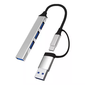 Tốc Độ Cao <span class=keywords><strong>USB3.0</strong></span> USB2.0 TYPE-C 2 in1 USB Dual-Đầu <span class=keywords><strong>4</strong></span> Cổng <span class=keywords><strong>Hub</strong></span> Hợp Kim Nhôm Docking Station Chuyển Đổi - Product Image 1
