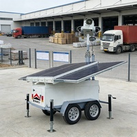 Remolque con Cámara Solar Móvil de Nuevo Diseño 2026, Remolque de Vigilancia CCTV Solar Portátil para Monitoreo de Fábricas