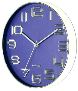 12Inch Plastic <strong>Chrome</strong> Raised Number Decorative rose gold silver Cheap <strong>Wall</strong> <strong>Clock</strong> - Product Image 4