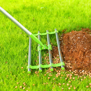 Vertak Đa Chức Năng Bãi Cỏ San Lấp Mặt Bằng Cào Vườn 607Mm Tine Chiều Dài Nhôm Xử Lý San Lấp Mặt Bằng Cào - Product Image 1