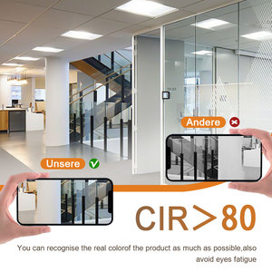 Stock US, panneau lumineux LED 2x2 à cadre mince de 40 W, rétroéclairé, panneau lumineux plat pour bureau, luminaire de panneau commercial - Product Image 3