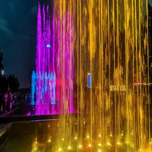 Fontana d'acqua colorata interattiva musica fontana da ballo macchina lago e mare e piscina fontana per laghetto, sistema di irrigazione ad acqua Fo