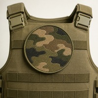 Patchs en tissu chenille brodés personnalisés alphabet camouflage cœur rond thermocollants 3D haute densité pour gilets tactiques et chapeaux – Commande en gros