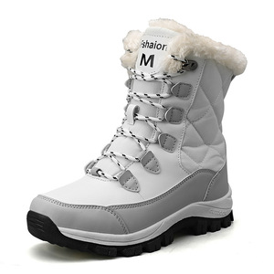 Nouvelles bottes de neige d'hiver pour femmes, hautes, épaisses, chaudes, rembourrées en coton, durables, pour l'extérieur, bottes courtes tendance, grandes tailles disponibles - Product Image 5