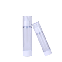 Lujosa Botella de Vidrio para Cuidado de la Piel de 15ml, 30ml, 50ml con Bomba Air-Free, Componentes de Plástico ABS, Negro Esmerilado, Serigrafía y Estampado en Caliente
