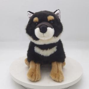 Peluche Realista de <span class=keywords><strong>Akita</strong></span> Shiba, Marrón/Negro, Perro de Peluche Conmemorativo, Pelo Sedoso, Relleno de Algodón PP, Regalo de San Valentín para Amantes de los Perros - Product Image 4