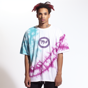 Kaus celup dasi kustom <span class=keywords><strong>OEM</strong></span> kaus lengan pendek kerah bulat kasual 100% katun - Product Image 5