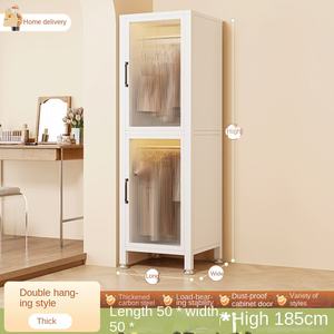 ארון בגדים מודרני מינימליסטי מפלדה, ארון אחסון, ריהוט לבית, חדר שינה, מתלה, בית להשכרה, הרכבה פשוטה - Product Image 6