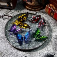12 pcs/pack Autocollants Lost Illusion Series Dark Gothic Retro Butterfly Stamping Handbook Stickers