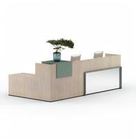 Comptoir de réception de bureau de haute qualité au design moderne, table de réception en forme de L pour salon
