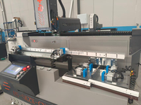 Machine de perçage et de fraisage CNC pour fenêtres et portes en aluminium, PVC, UPVC, deux têtes, CNC 3 axes, PLC, machine de fraisage et de perçage en aluminium