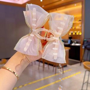 어린이를위한 절묘한 공주 소녀의 활 헤어 액세서리 크라운 나비 헤어 클립 사랑스러운 리본 클립 키즈 - Product Image 6