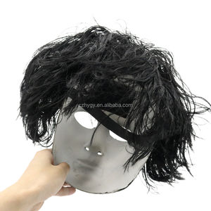 Máscara de Fiesta de Halloween con Estilo Terrorífico, Diseño de Calavera Sangrienta, Diablo, Joker, con Pelo, para Disfraces de Fiesta Temática - Product Image 5