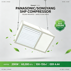 <span class=keywords><strong>Aire</strong></span> <span class=keywords><strong>Acondicionado</strong></span> Industrial <span class=keywords><strong>Split</strong></span> de Techo 20KW con Cortina de Agua, Ahorro de Energía, 380V R410A para Taller/Almacén 100-150 ㎡ - Product Image 4