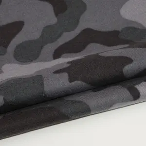 21s 135gsm thick 100% cotton brushed nightgown cloth camouflage printed flannel fabric