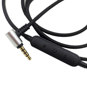 Cornflower-câble audio rayé avec microphone, longueur 120cm, câble audio pour casque de jeu <span class=keywords><strong>BOSE</strong></span> <span class=keywords><strong>QC25</strong></span> 35 OE2 AKG Y45 Y50 Y40 - Product Image 2