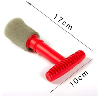 Brosse de nettoyage de roues et d'écrous de voiture avec poignée et éponge amovible
