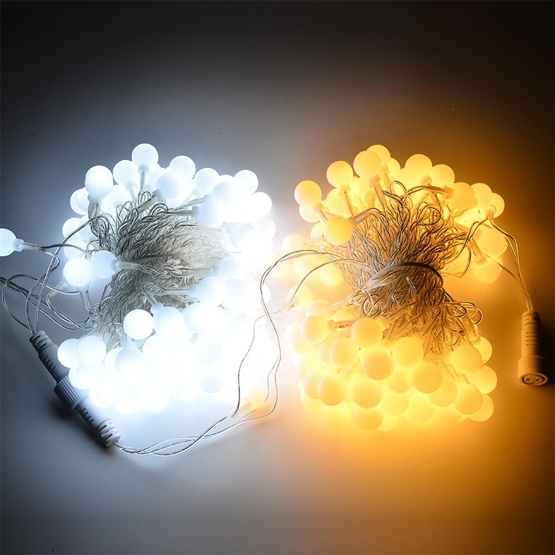 Northyle Christmas Party Warm White Led Ball Light String 10m IP44 Rated Outdoor Luminous Copper PVC LED Lighting for Christmas