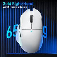 Souris de jeu ultra-légère ATTACK SHARK V6 à trois modes, capteur de jeu PAW3311, souris sans fil à trois modes avec station de charge magnétique