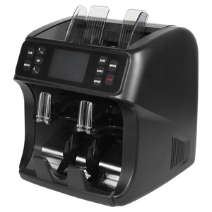 DEUX poches CIS valeur papier comptant machine de comptage compteur de devises compteur d'argent pour USD, CAD,COP,MXN,<span class=keywords><strong>BRL</strong></span>,XOF,XAF - Product Image 1
